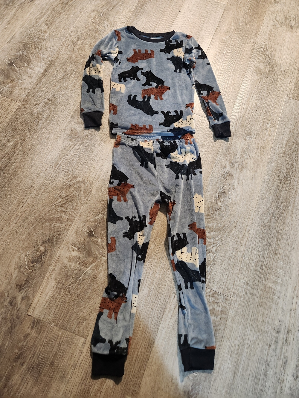 Carter's Blue Bear Print Kids Pajama Set